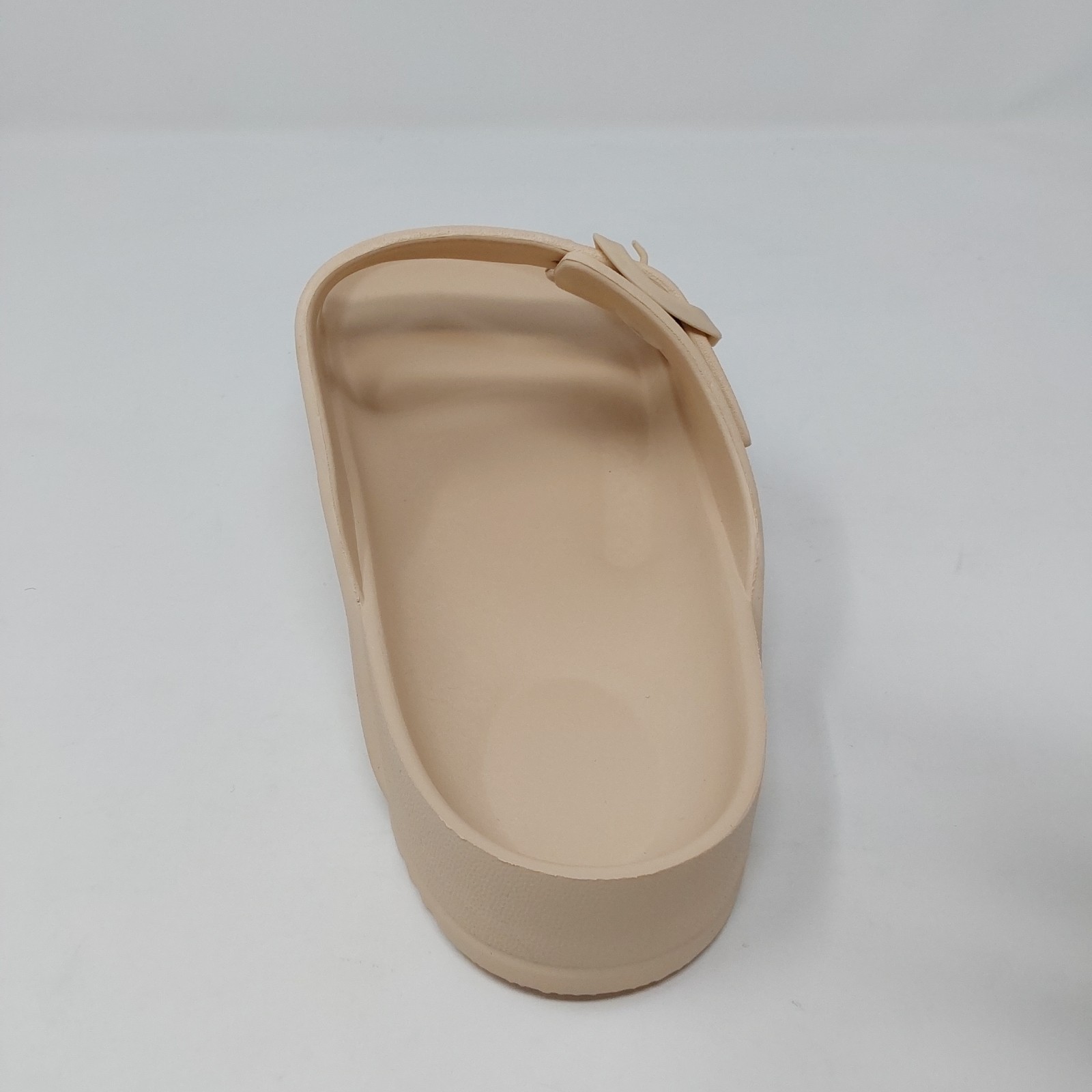Women’s Double Buckle Comfort Slide Sandals Beige Size EU 40 US 9-9.5