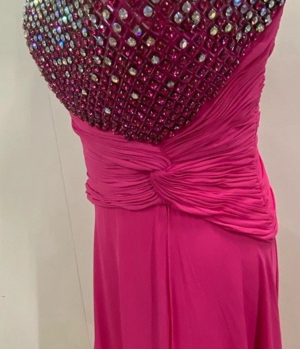 NWT Tony Bowls Strapless Gown Womens Size 12 Pink Prom Evening Formal Dress