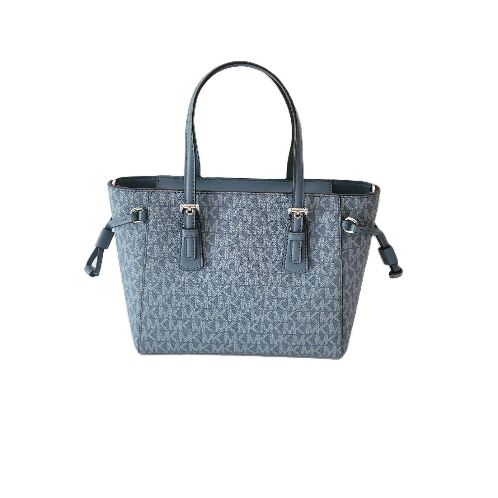 Michael Kors Voyager XS Convertible Top Zip Tote Crossbody Handbag MK Denim