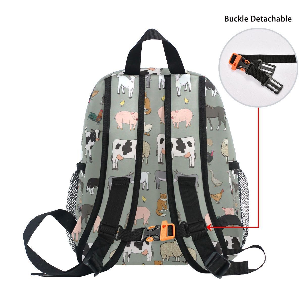 Kid’s Backpack Farm Animals Cow Backpack for Daycare Travel Preschool Bookbag…
