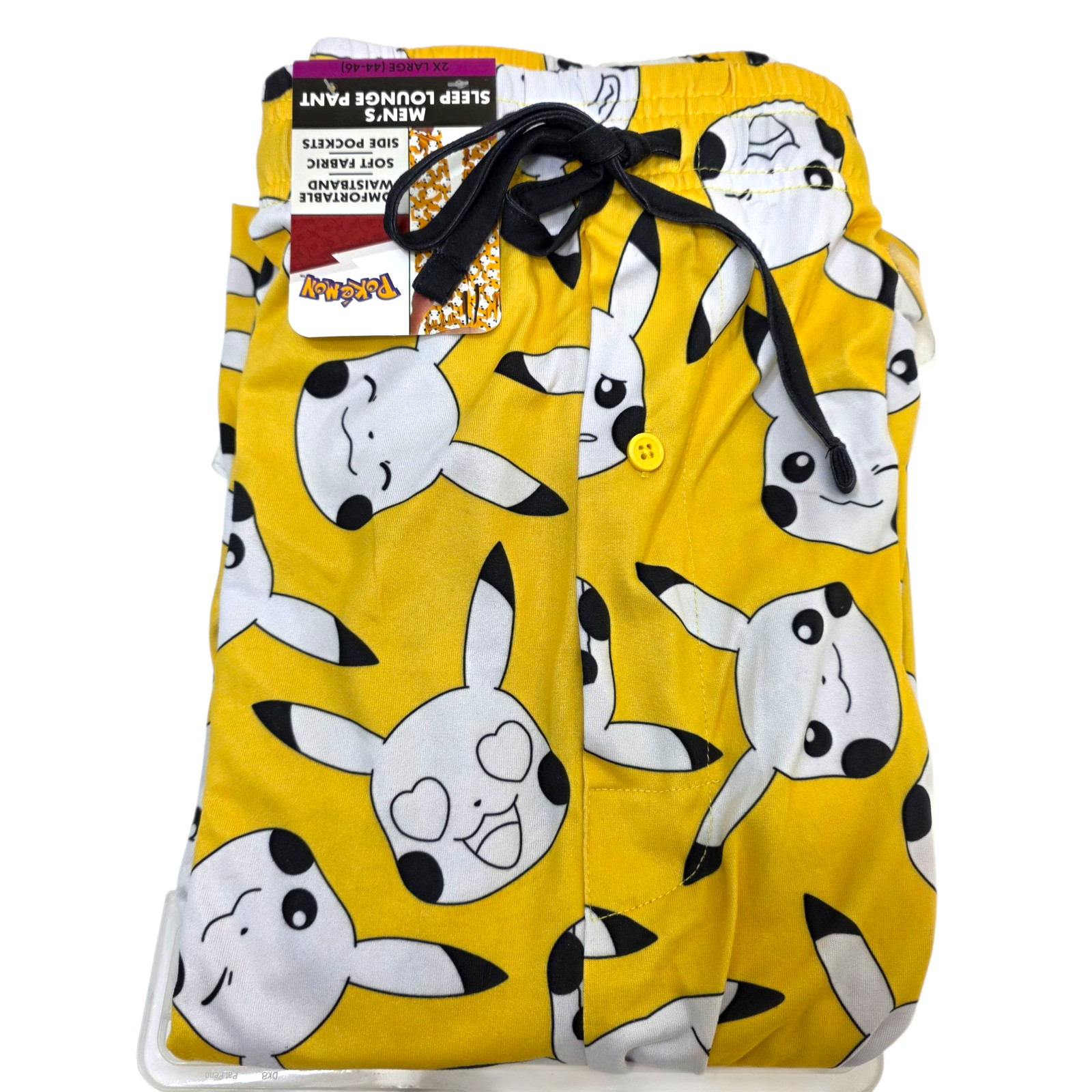 Pokemon Pikachu Pajama Pants Men’s Size 2XL (44-46) PJ Bottoms Elasticized Waist
