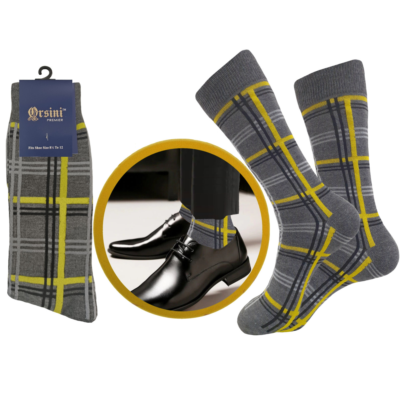 12-6 Pair MULTI PATTERN First quality Multi color Men’s COTTON Dress Socks 10-13