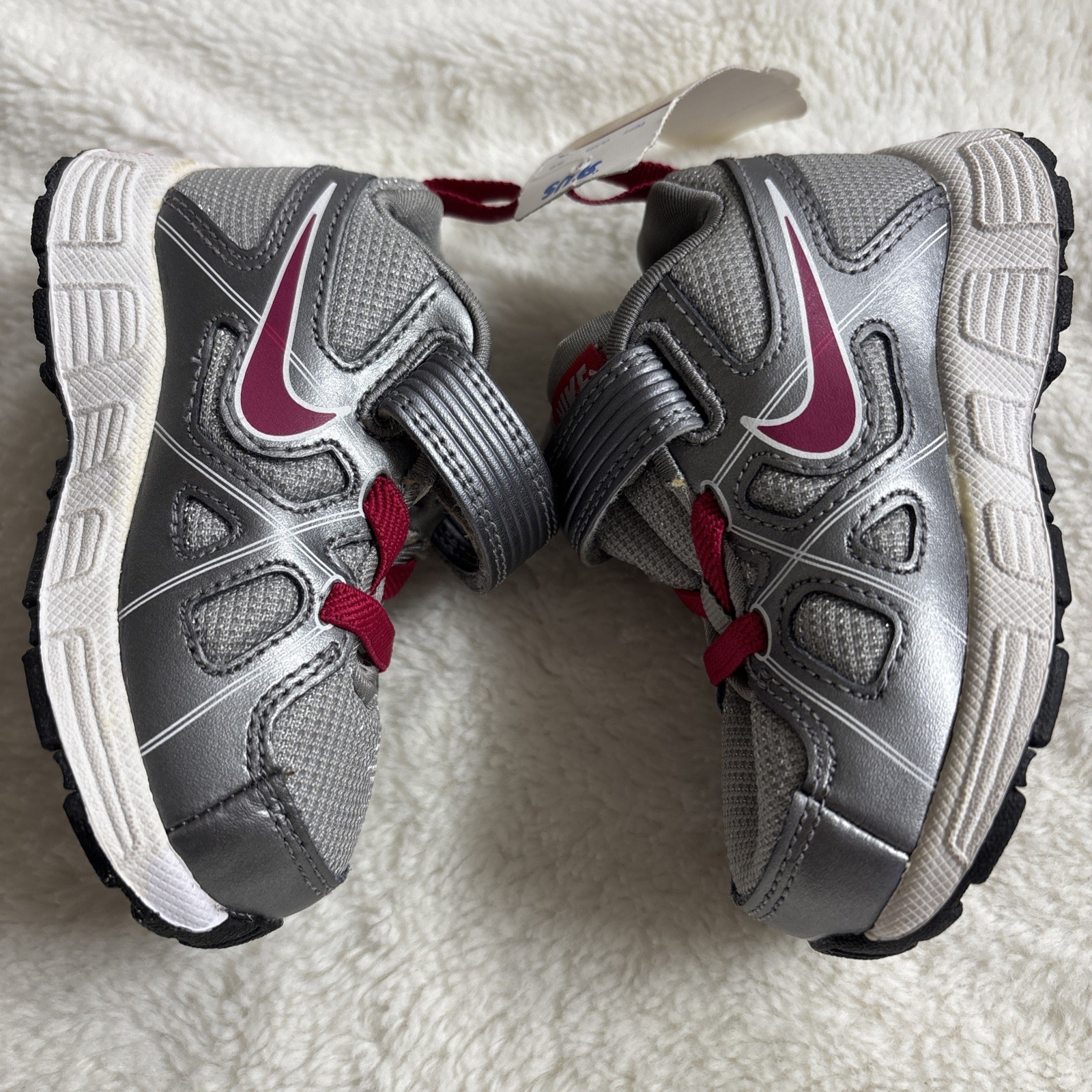 Nike Pink/Silver Synthetic Mesh Toddler Size 5C Nike T-Run 3 ALT RARE NWT
