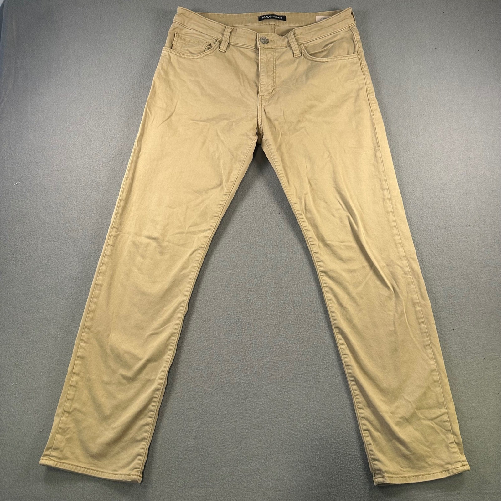 Mavi Jeans Zach Straight Leg Tan Khaki Pants Mens 34×32 Casual Twill Trousers