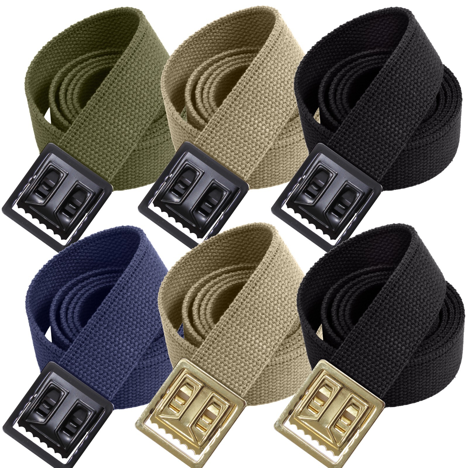 Solid Color Belts w/ Open Face Buckle – Cotton Belt