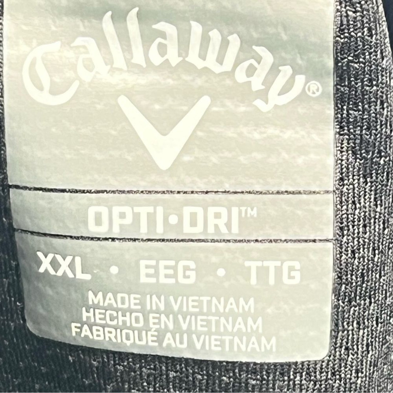 Callaway Opti-Dri Cooling Black Polo Shirt with Red Logo- Size XXL