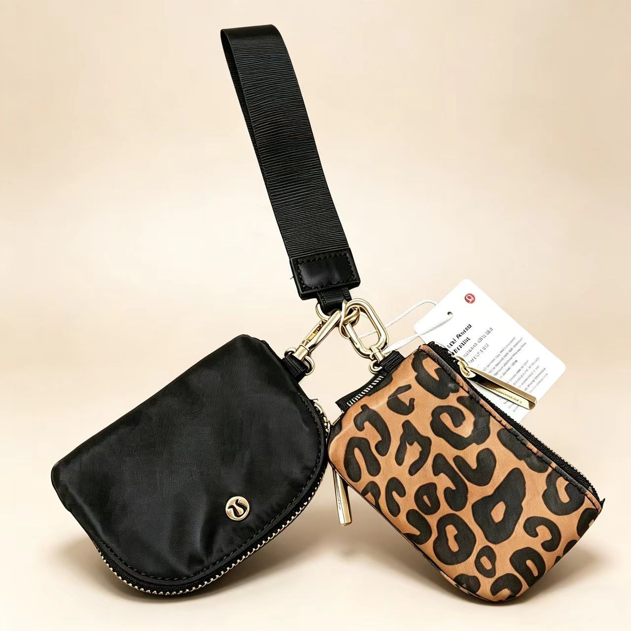 Lululemon Athletica Dual Pouch Wristlet Keychain Wallet