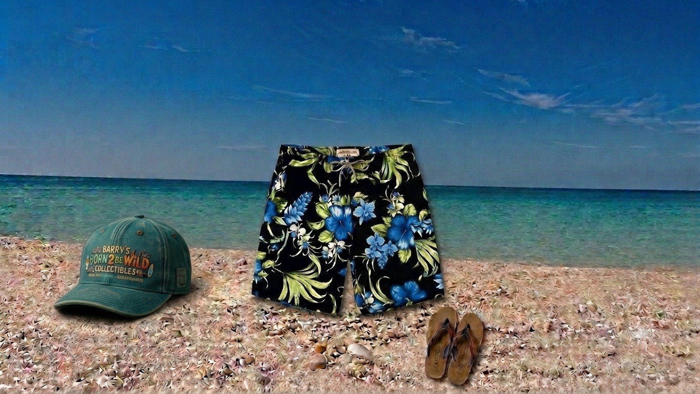 Vintage 2004 Sand N Sun Men’s Tropical Resort Swim Trunks Size Large Used EXC