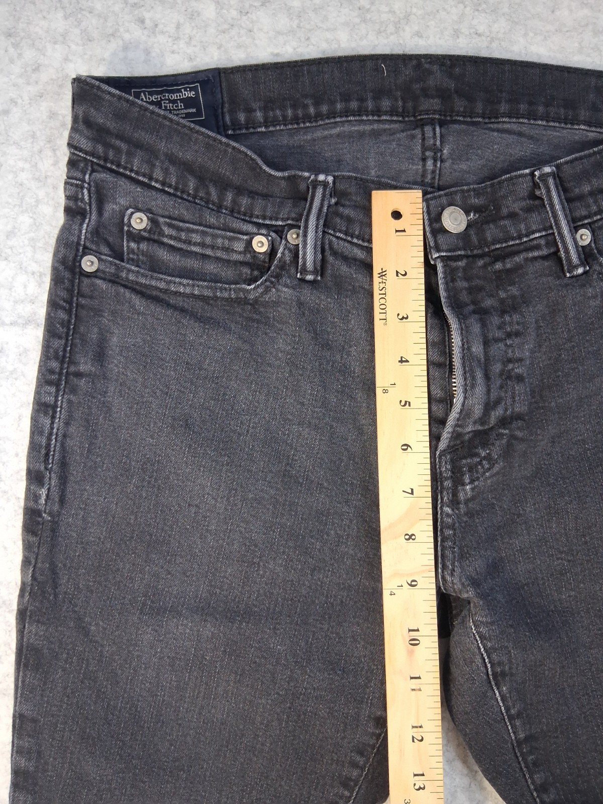 Abercrombie Fitch Felix Super Skinny Black Jeans Men 33×30 Stretch Slim Fit