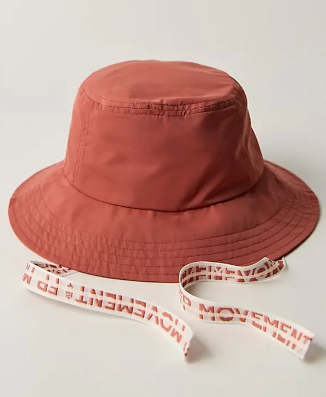 NEW FREE PEOPLE FP MOVEMENT CLAY ADVENTURE LOGO STRAP BUCKET HAT