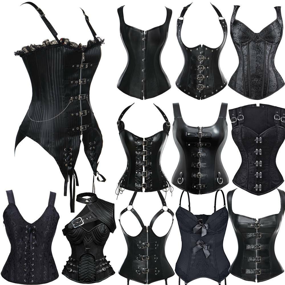 Women’s Corset Bustier Basque Lingerie Overbust Party Costume Plus Size Top