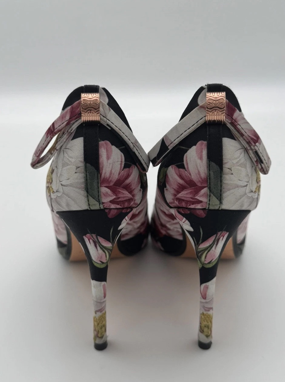 Ted Baker LIVLIAP Printed Slim Bow Court BLACK IGUAZU Women’s Shoes Size US 6