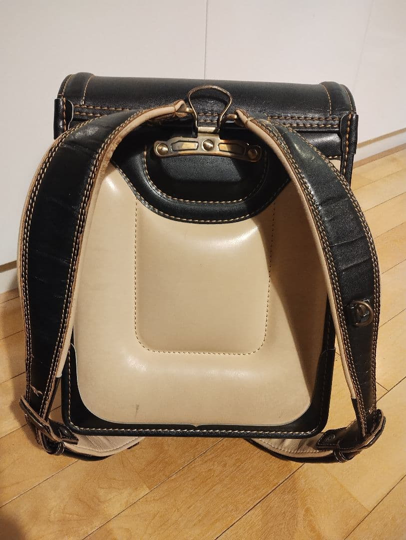 Tsuchiya Kaban Randoseru Leather Backpack Black Antique Model School Bag Japan