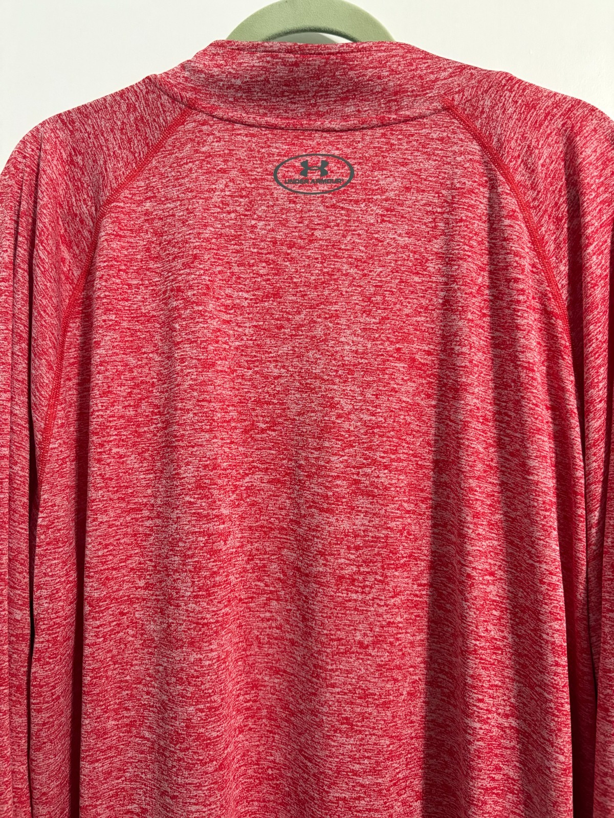 Under Armour HeatGear Quarter Zip Pullover Red Heather Men’s 3XL Loose Fit
