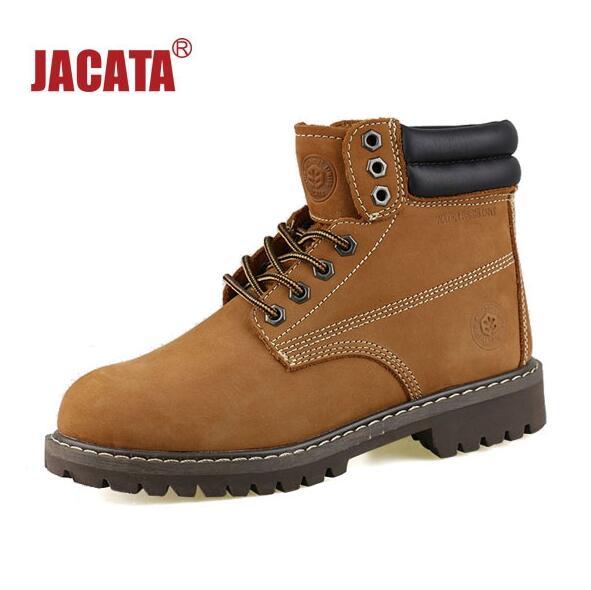 Jacata Men’s Winter Snow Work Boots Shoes 6″ Premium Waterproof Leather 8601