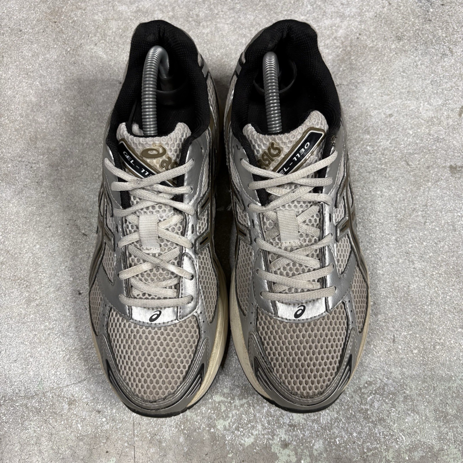 ASICS Gel 1130 Men’s Size 8.5 White Clay Canyon Retro Running Sneakers Mesh