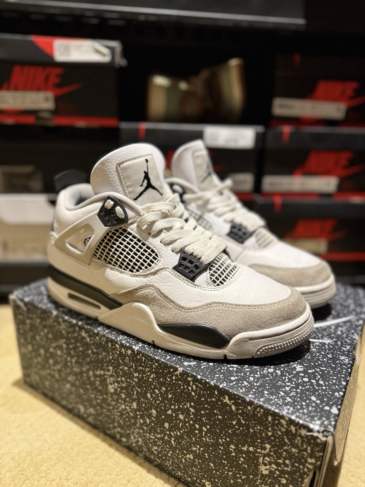 Size 9.5 – Nike Air Jordan 4 Retro Military Black – DH6927 111 (Original All)