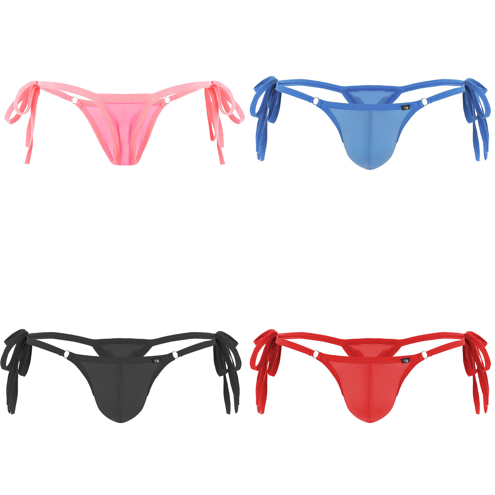 US Men’s Lace-Up G-String Thong Bulge Pouch Panties Jockstrap Briefs Underwear
