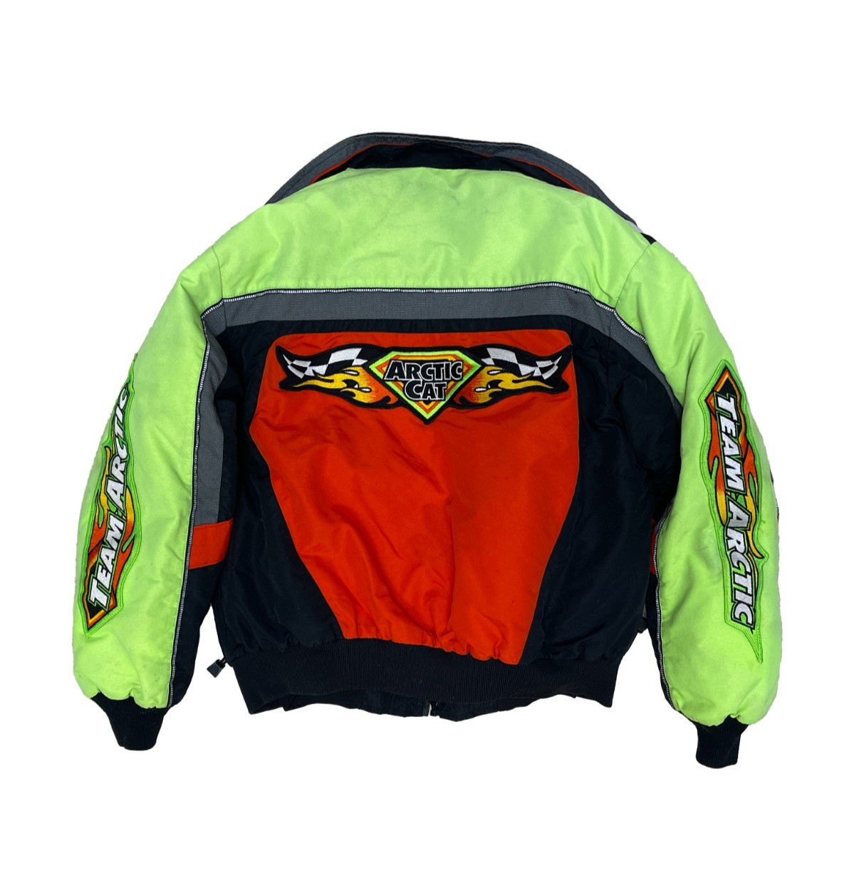 Vintage Arctic Cat Racing Jacket Detachable Shell 90s Snowmobile TWO JACKETS!