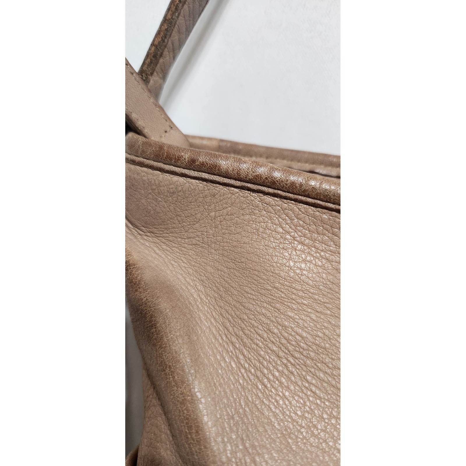 Vintage 80’s Coach Bleeker Tan Leather Crossbody Zip Shoulder Bag Hang tag pics