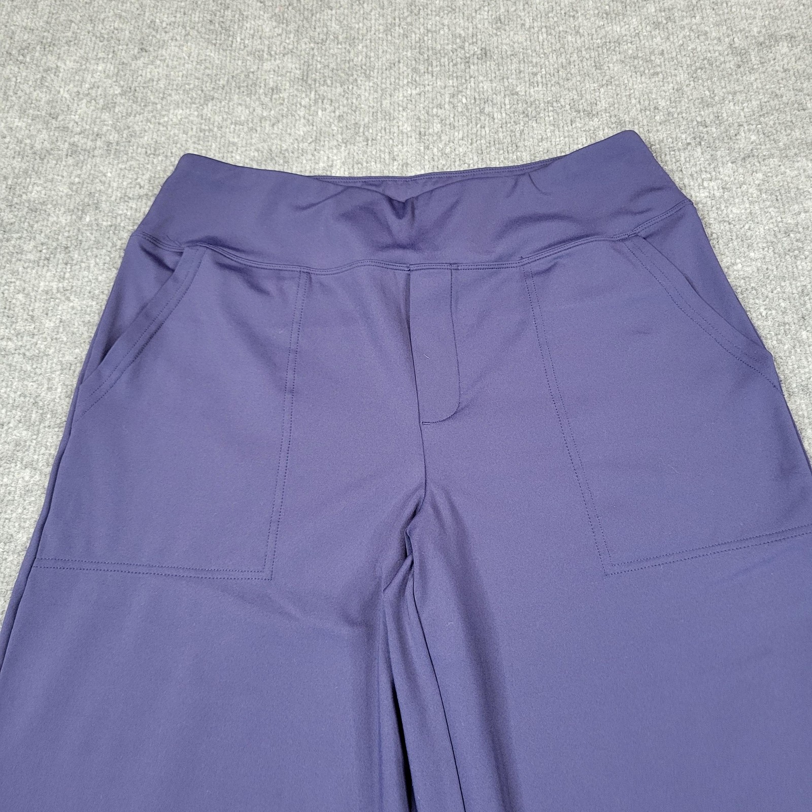 G4Free Pants Womens Large Blue Wide Leg Pull On Stretch Travel Lightweight Yoga