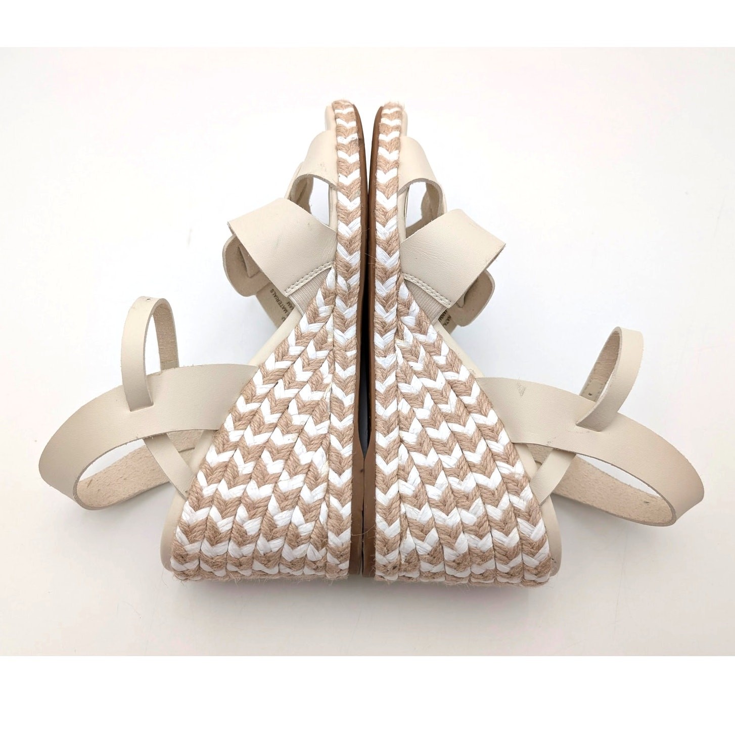 Nordstrom Rack Renata Espadrille Wedge Sandals Women’s Cream Size US8M EU38