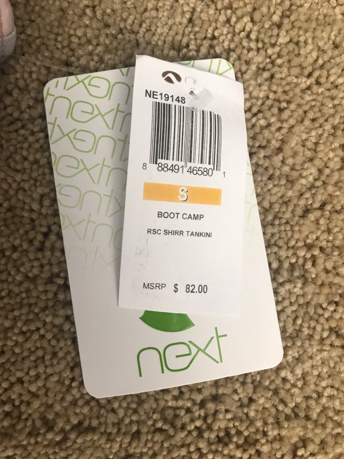 Next Brand “Boot Camp” Shirred Tankini Swimsuit Top Size Small New Retail $82