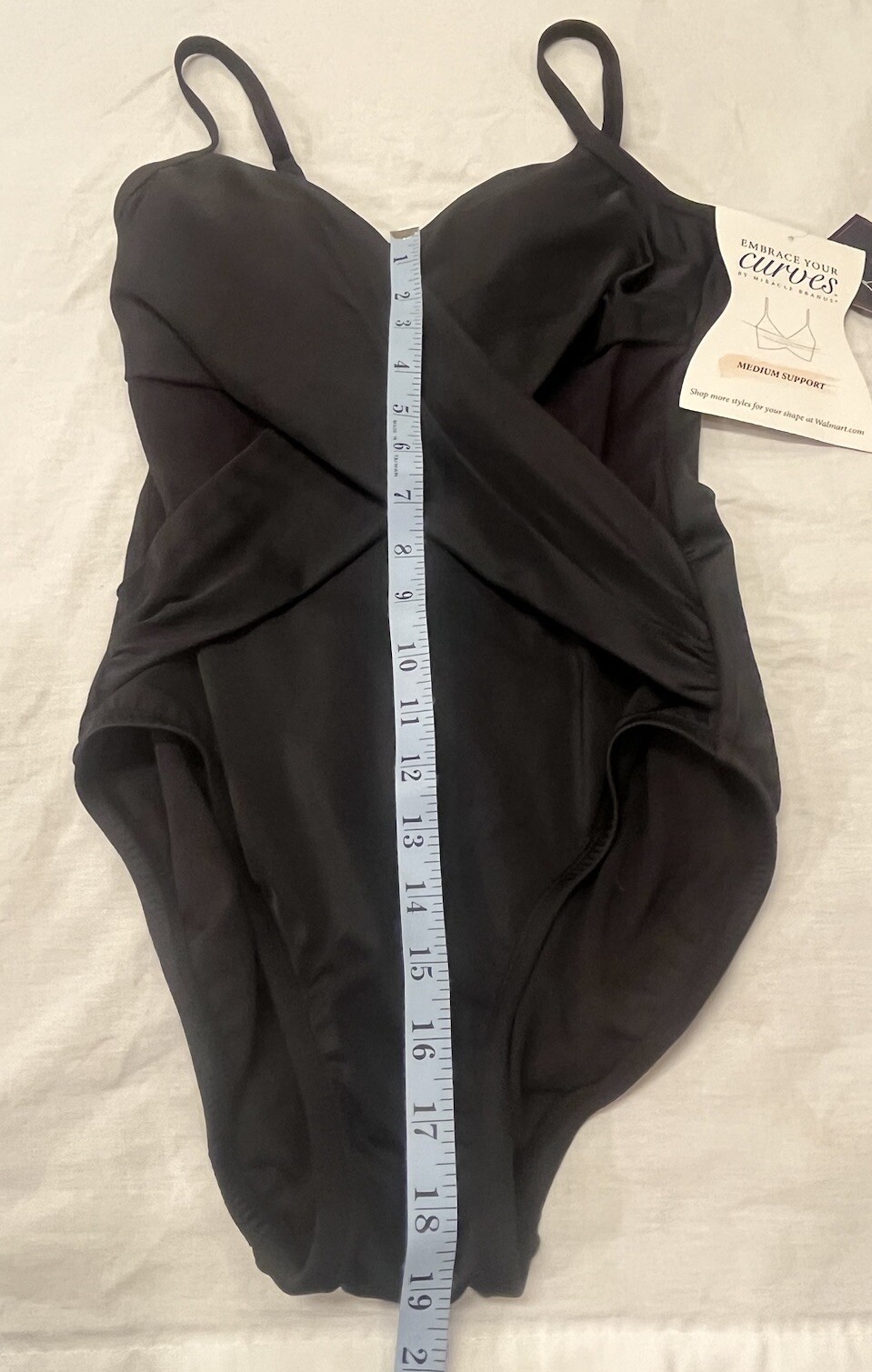 Embrace Your Curves By Miracle Brands Swimsuit Small Black Vacation Beach Pool