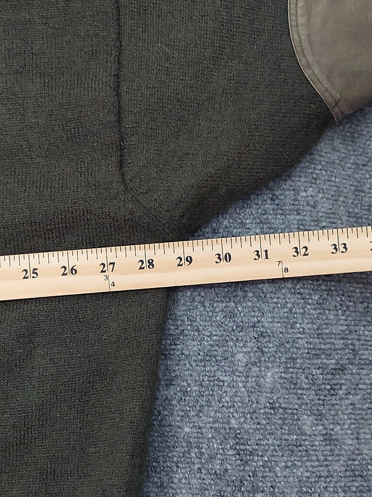 Cabelas Windshear Wool Sweater Mens 3XLT Olive Green Elbow Patches 1/4 Zip READ
