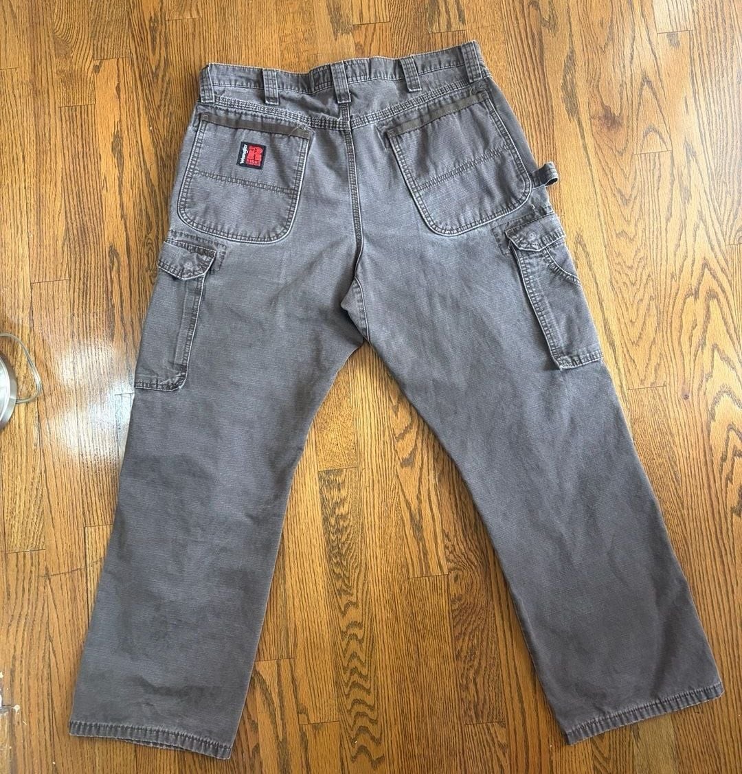 Wrangler RIGGS Workwear Relaxed Fit Ripstop Cargo Carpenter Pants Size 34×30