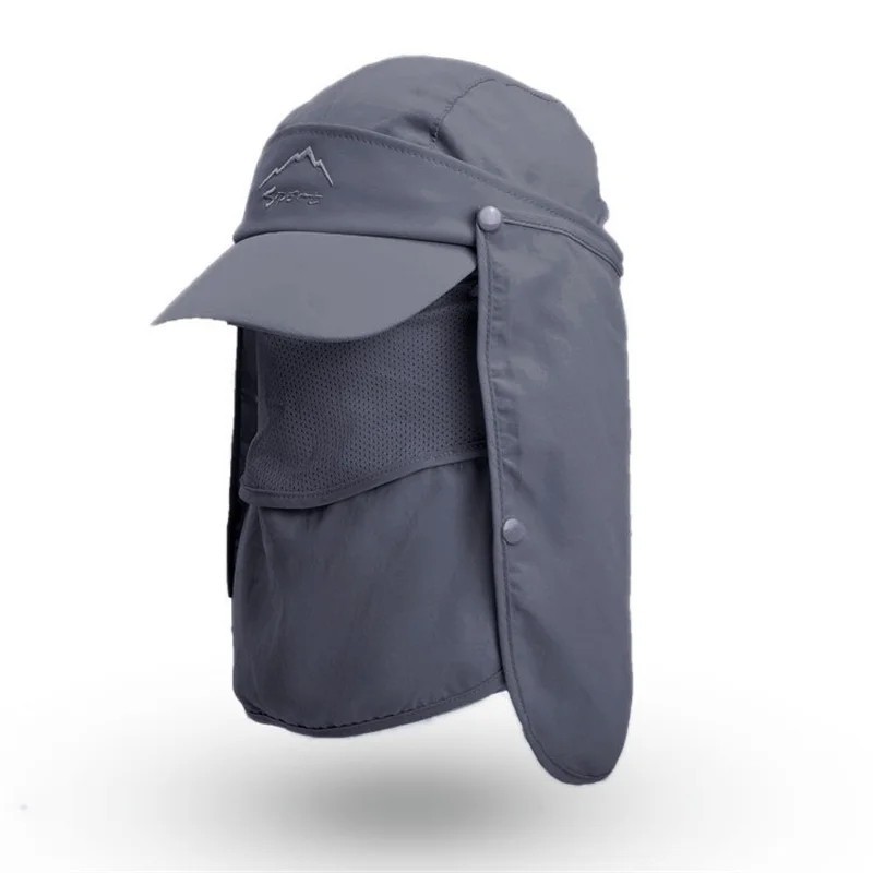 Summer UV Protection Sun Hat Baseball Cap With Neck Face Flap For Fishing Hiking