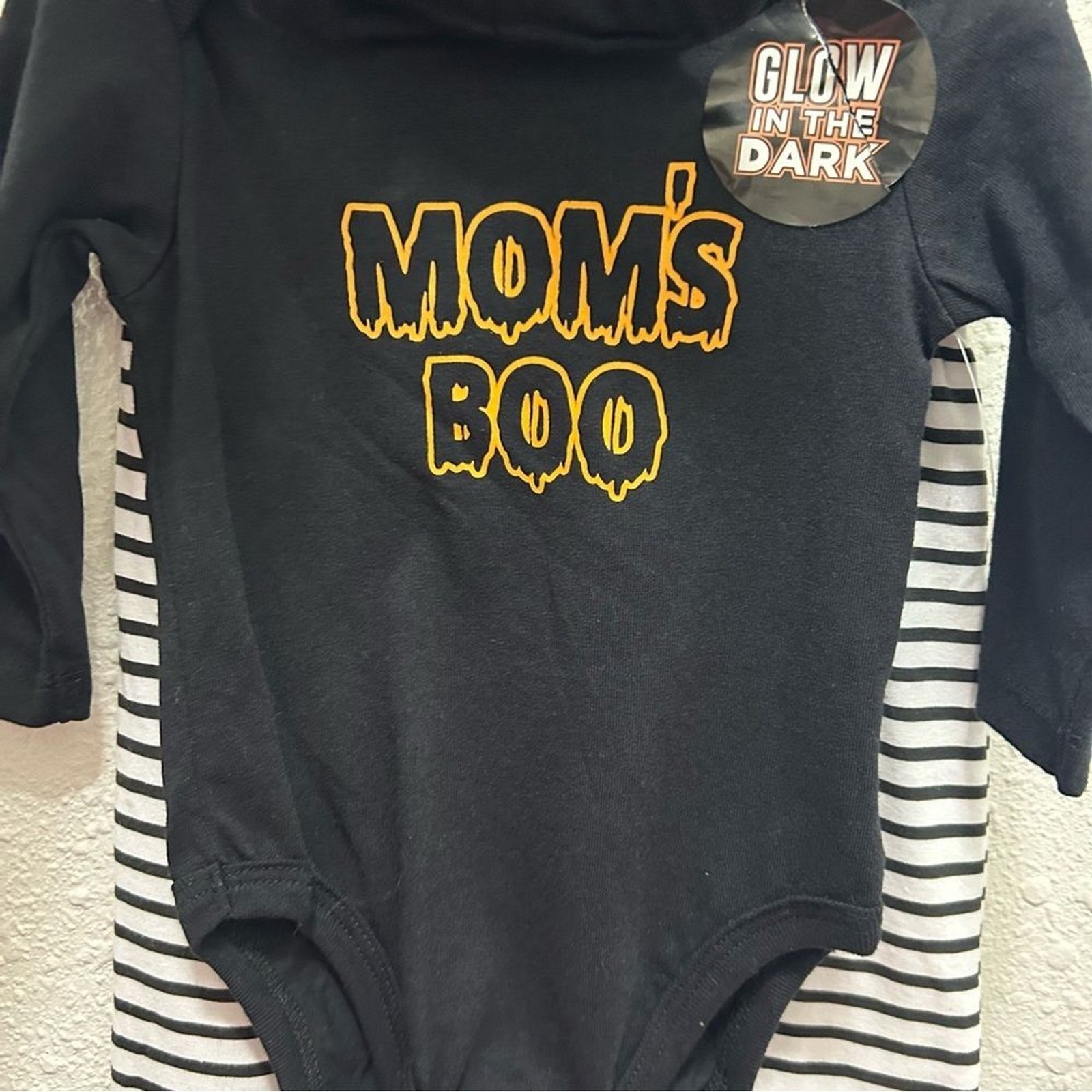10Threads Boys Halloween “Mom’s Boo” 3 Piece Outfit Set with Hat NEW 3/6 Months