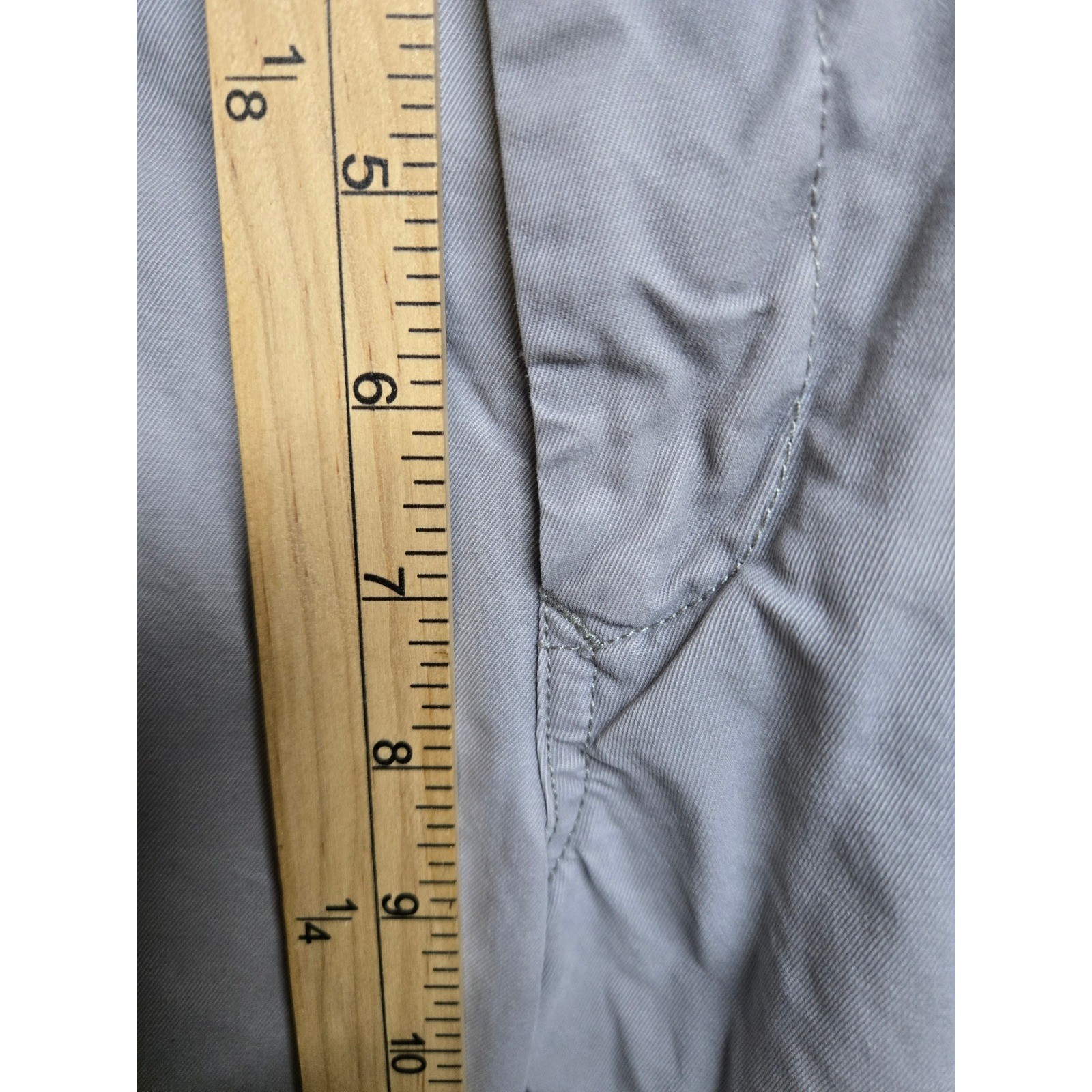 Bonobos Mens Washed Chino Pants Light Gray Cotton Twill 35×28 Flat Front Casual