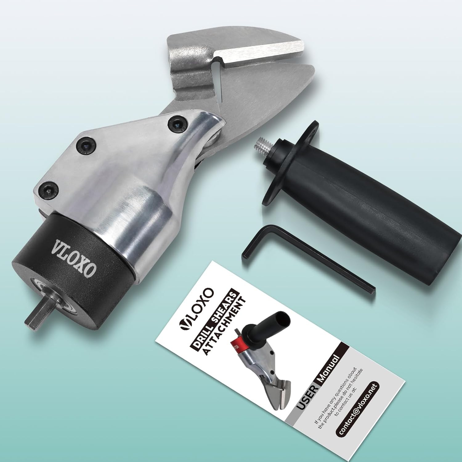 Professional Metal Shear Drill Attachment, Sheet Metal Cutter for Drill Attachme