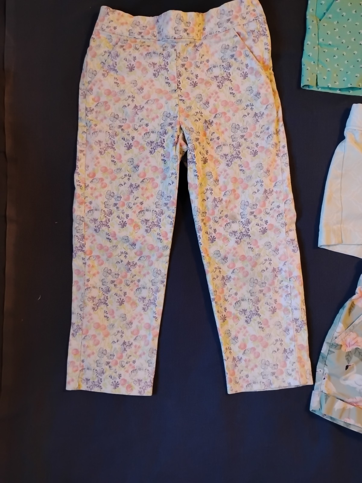 Janie Jack LOT Bottoms Shorts Crop Pant 5 6 Girl Floral Cute Preppy Play School