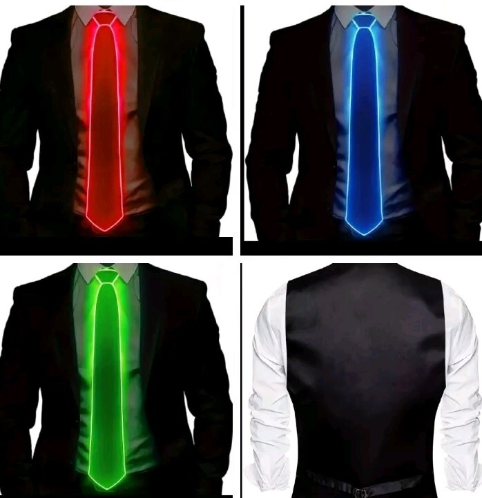 Choose 1 – Sportswear T-Shirt Active Graphic Neon Glow Tee TIE Bowtie Neck Piece