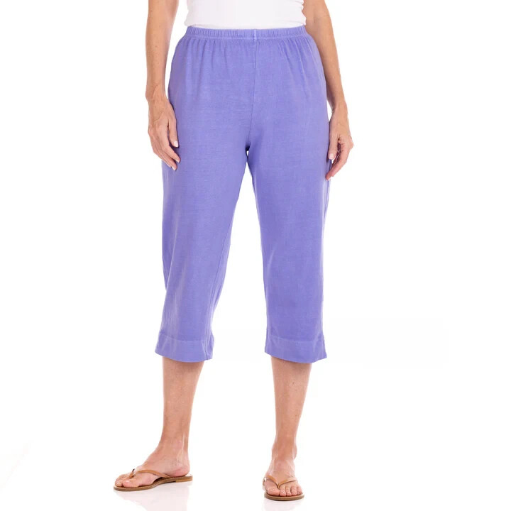 Fresh Produce xl peri blue jersey cotton $56 stretch classic capris nwt new xl
