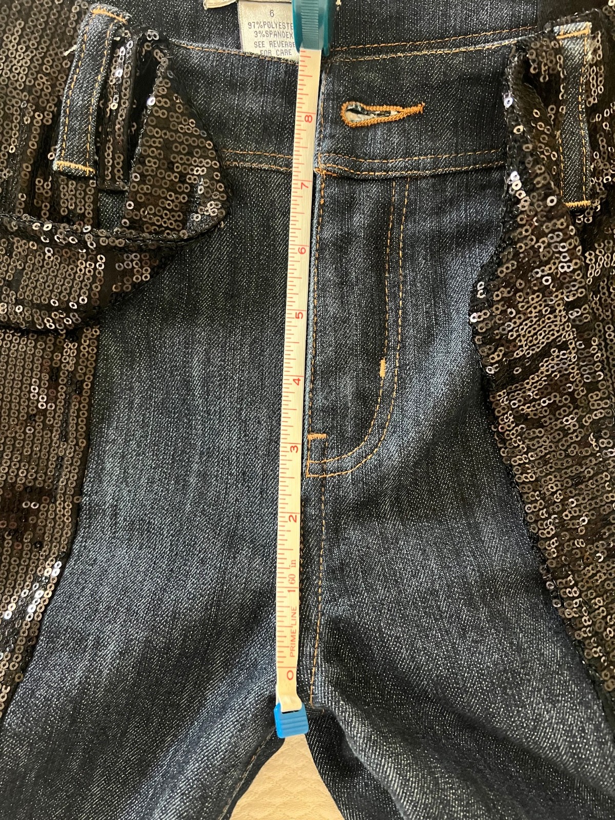 Alberto Makali sequin side panel jeans size 6