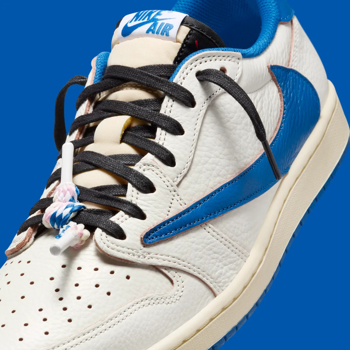 Jordan 1 Retro Low OG SP Fragment x Travis Scott Sail Military Blue Deadstock