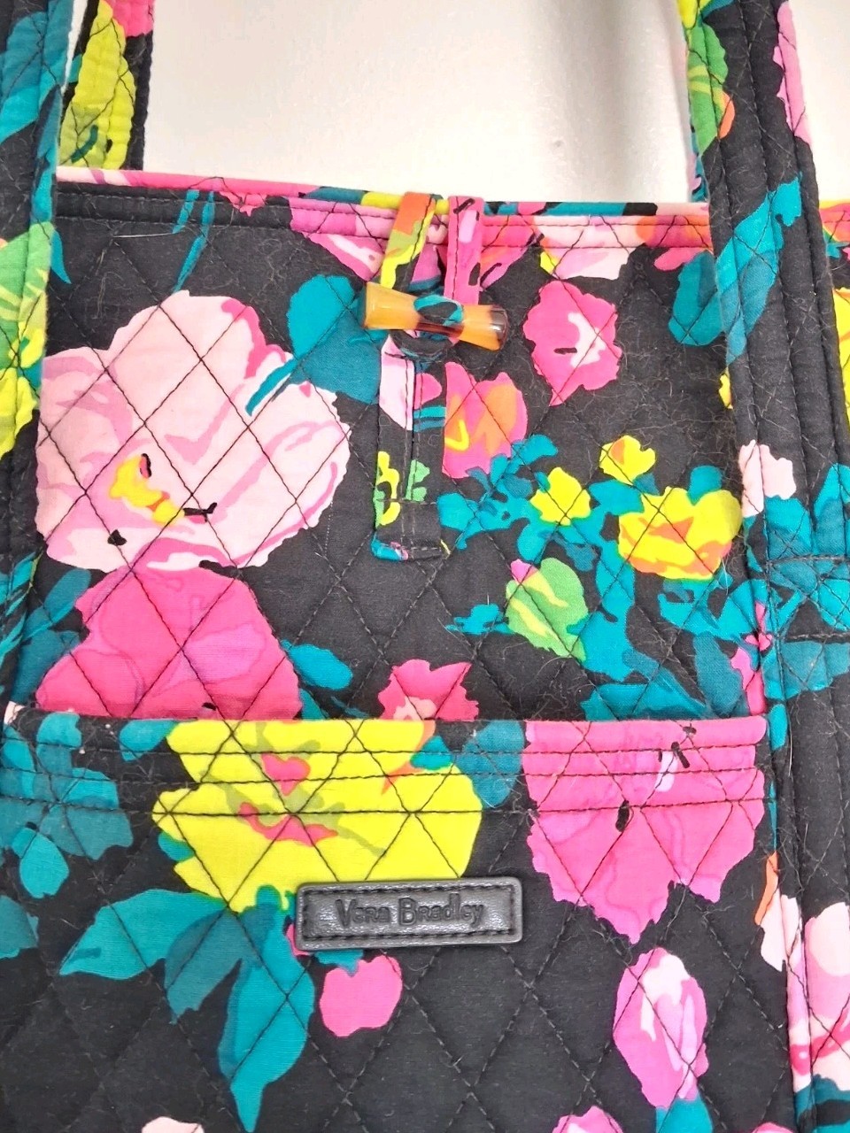 VERA BRADLEY Hathaway ‘Hilo Meadow’ Premium Cotton Floral XL Tote Bag