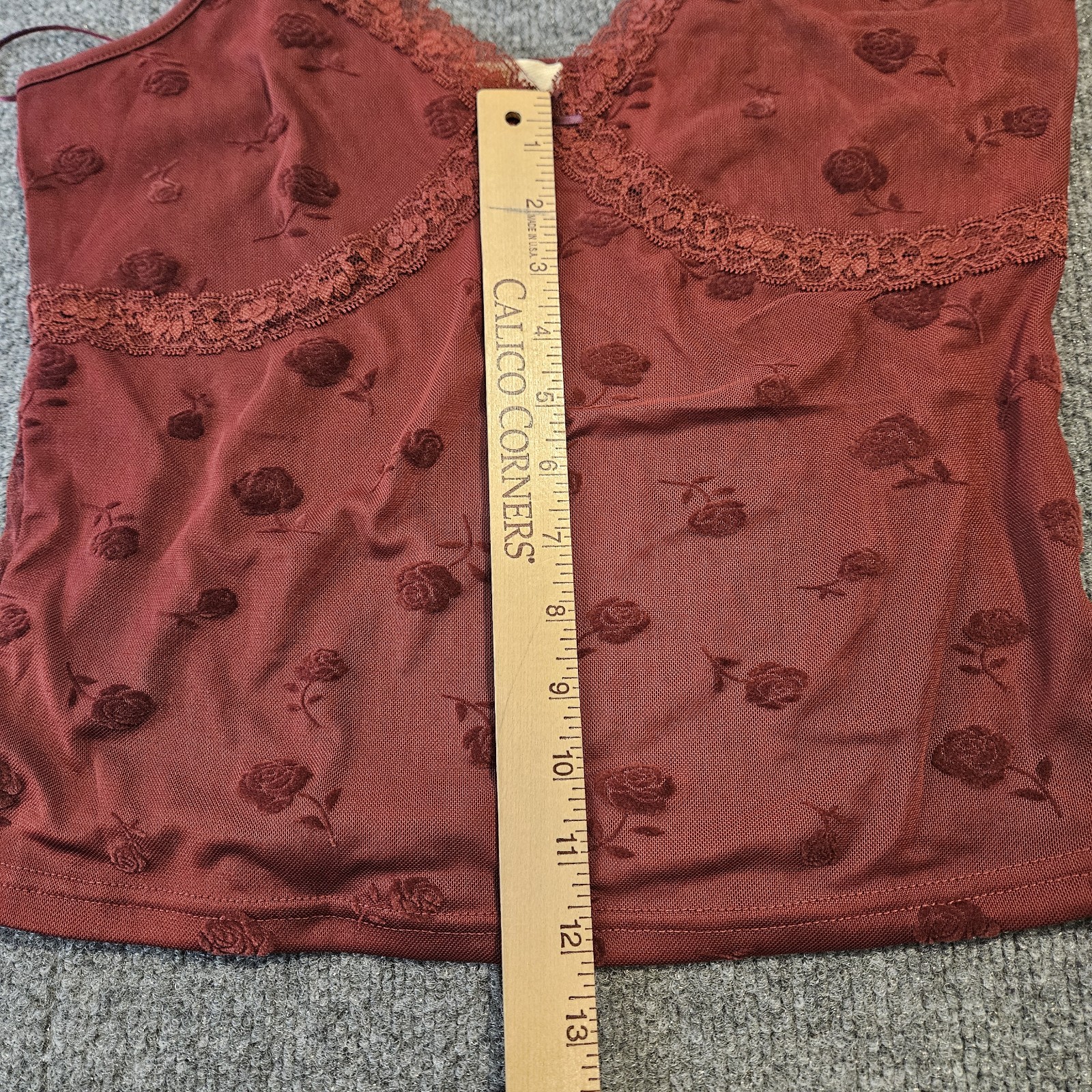 Hesperus Women’s Y2k Style Babydoll Tank Top Lace Whimsigoth Sheer Size Large