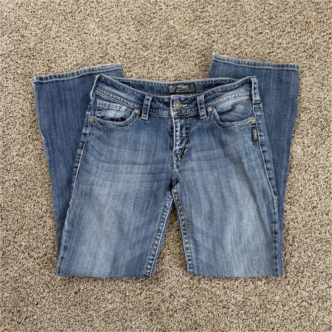 Silver Jeans Co. Women’s Blue Medium Wash Denim Bootcut Mid Rise 5-Pocket