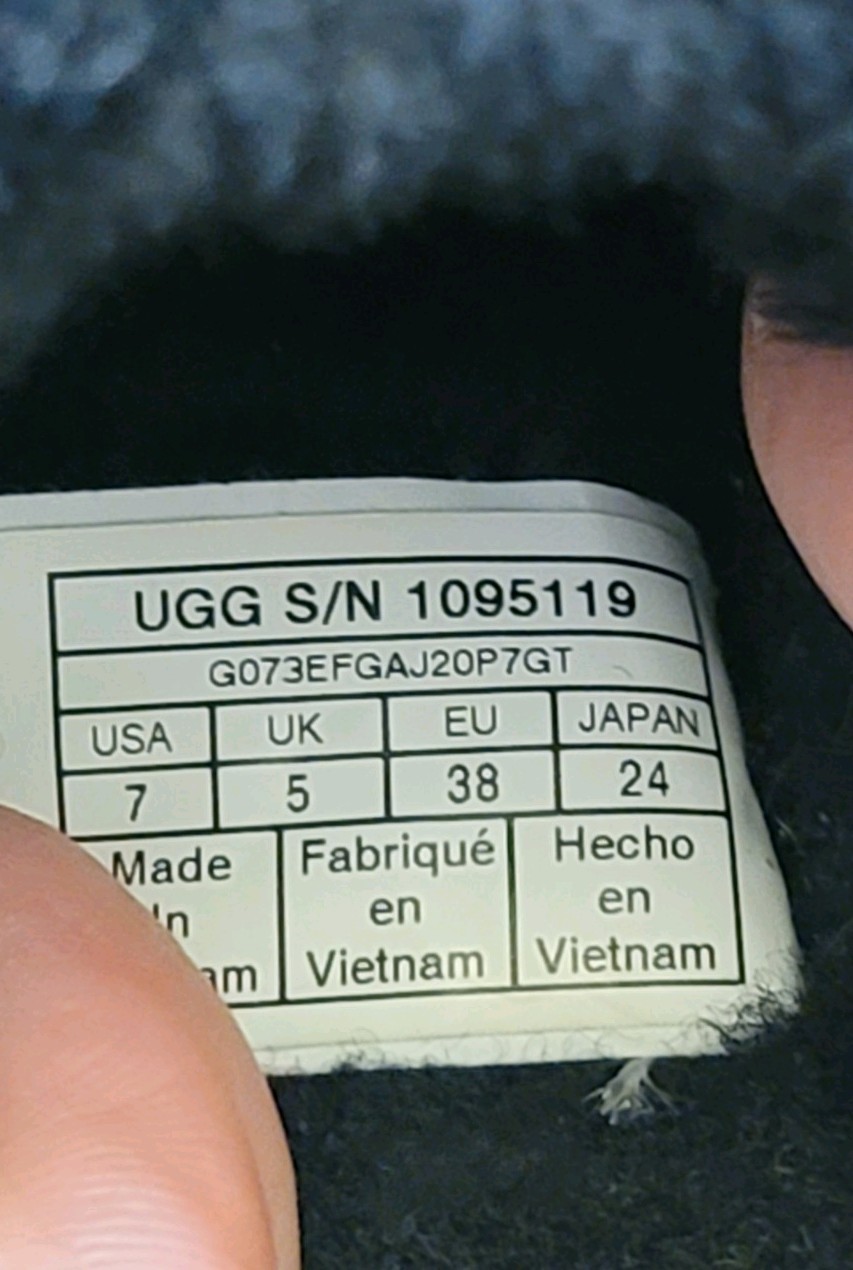 Women’s 7M UGG Fluff Yeah 1095119 Slingback Sandals Black Slipper Shearling Fur