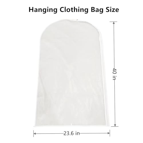 Transparent plastic hanging pocket -40 inches (approximately 101 centimeters)