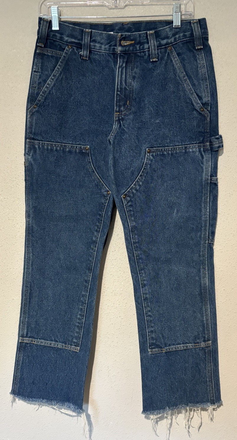 Carhartt Relaxed Fit Double Knee Denim Jeans 101609-415 | 29×28 Cut Hem