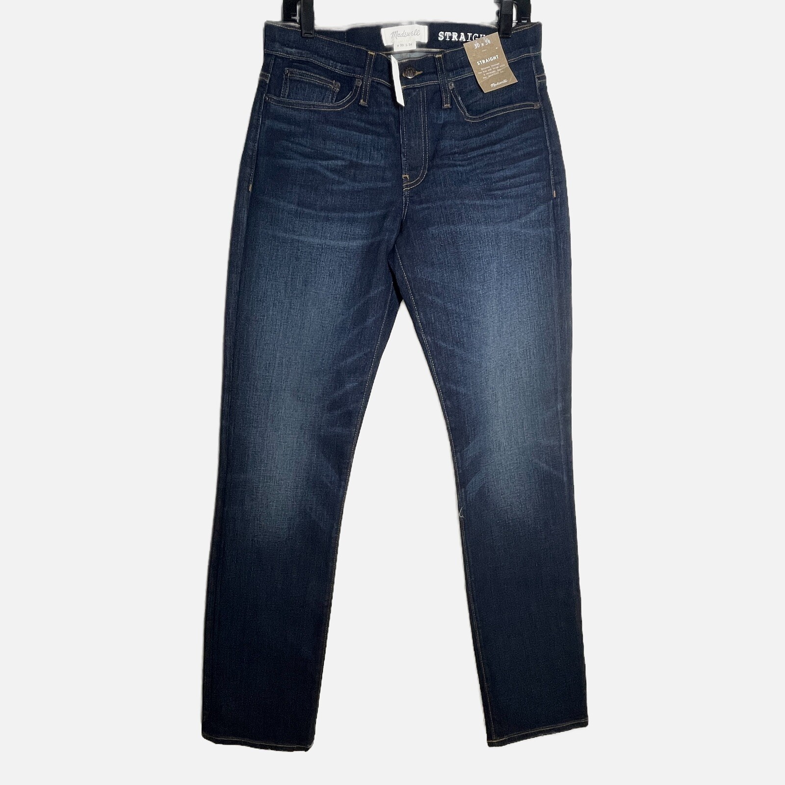 Madewell Jeans J9564 Men’s 30×34 Straight Flex Market Wash NWT