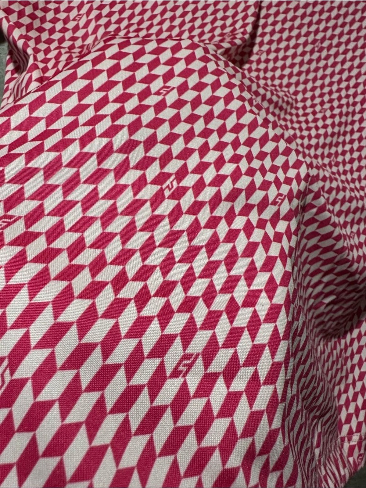 NWT UNRELEASED 2027 J.Lindeberg Pink Geo Print Women’s Polo Shirt