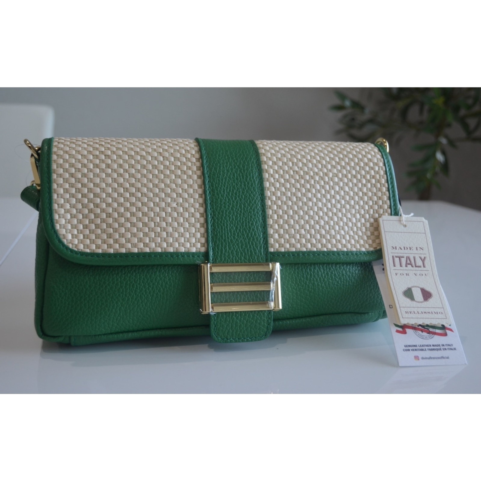 Divina Firenze Shoulder Bag Emerald Green