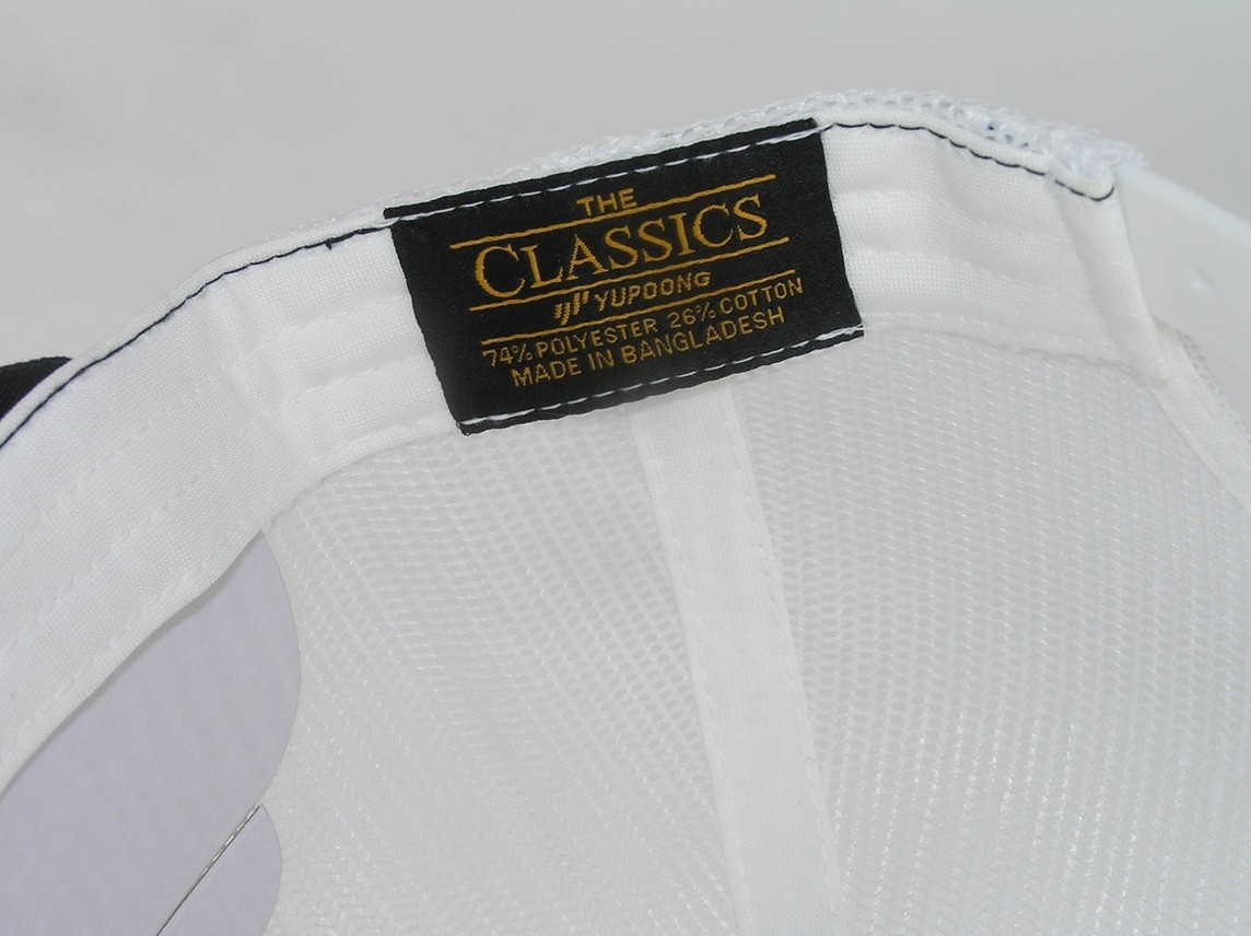 Black Label Skateboards Patch on Yupoong Classic 6006 Snapback Black/White Hat