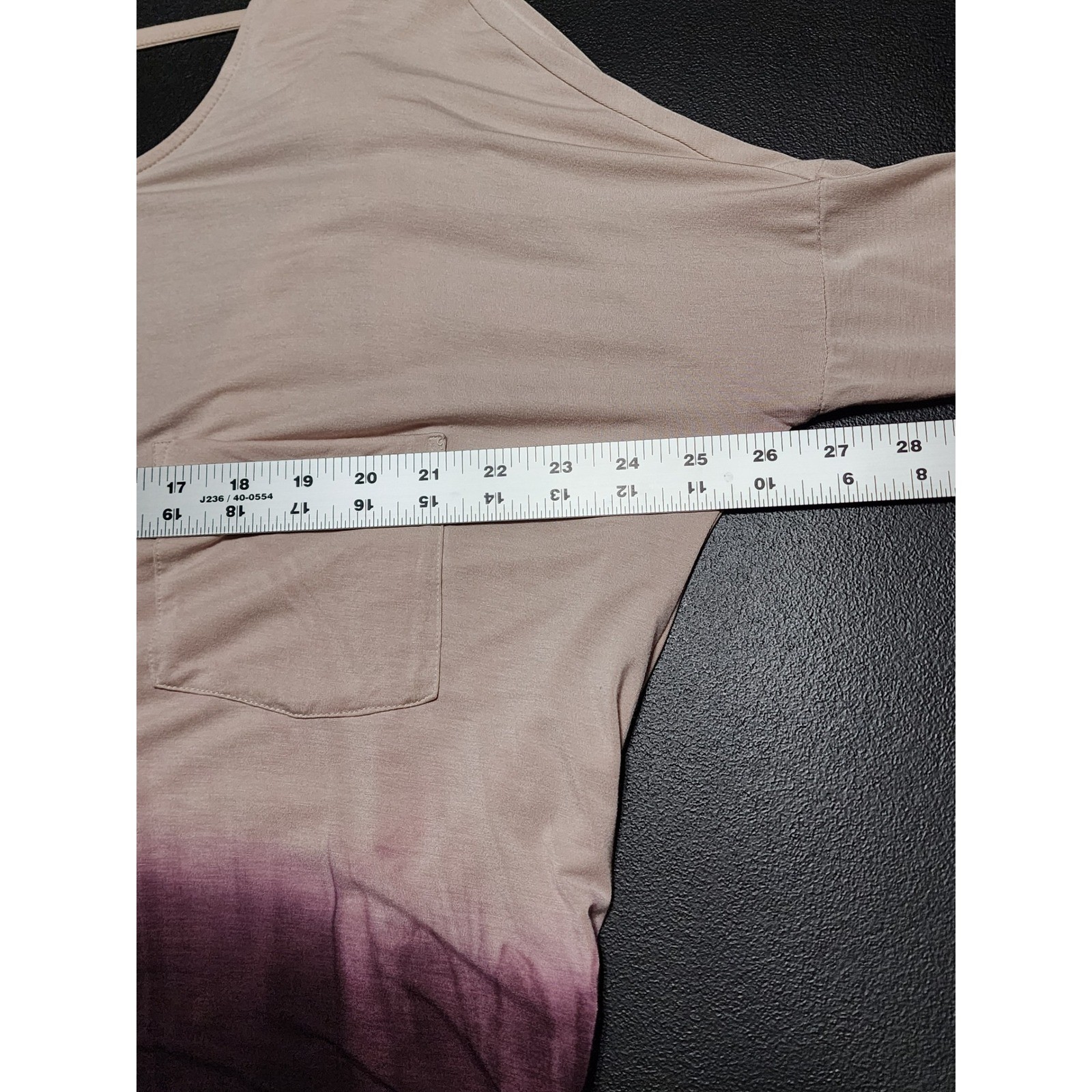 Unbranded Tunic Top Draped Open Back Ombre Large Purple Beige